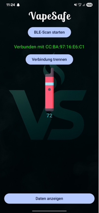 Vape$afe App MainScreen