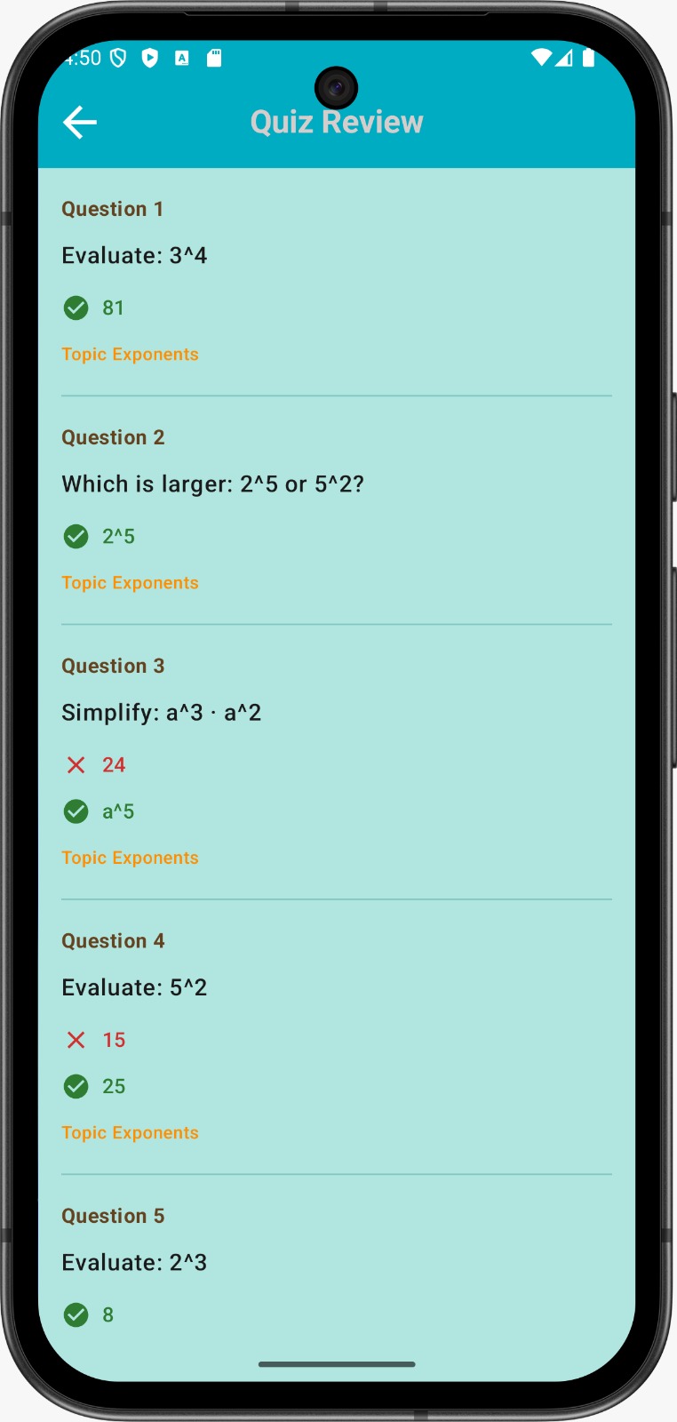 App Quiz Review