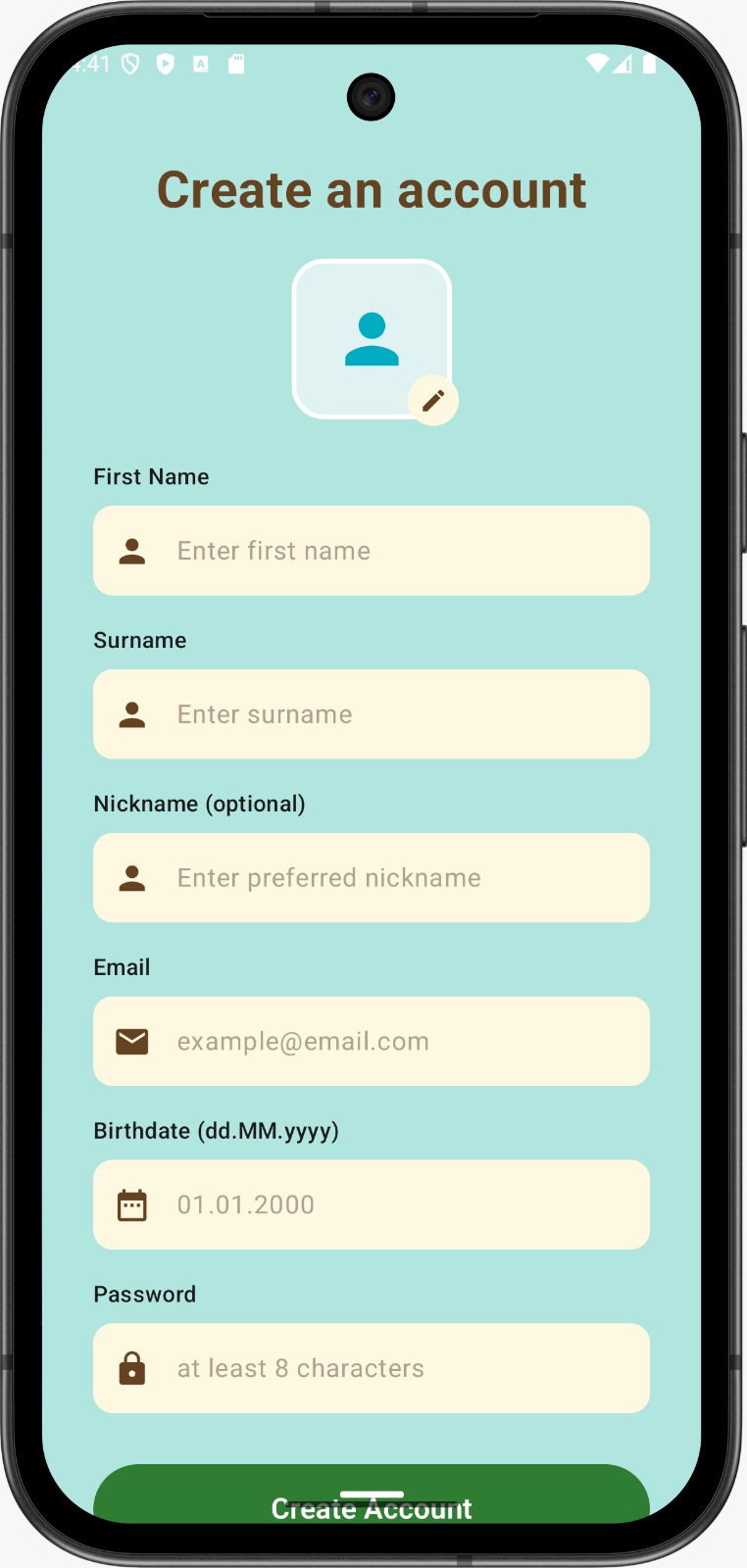 App Registrierung